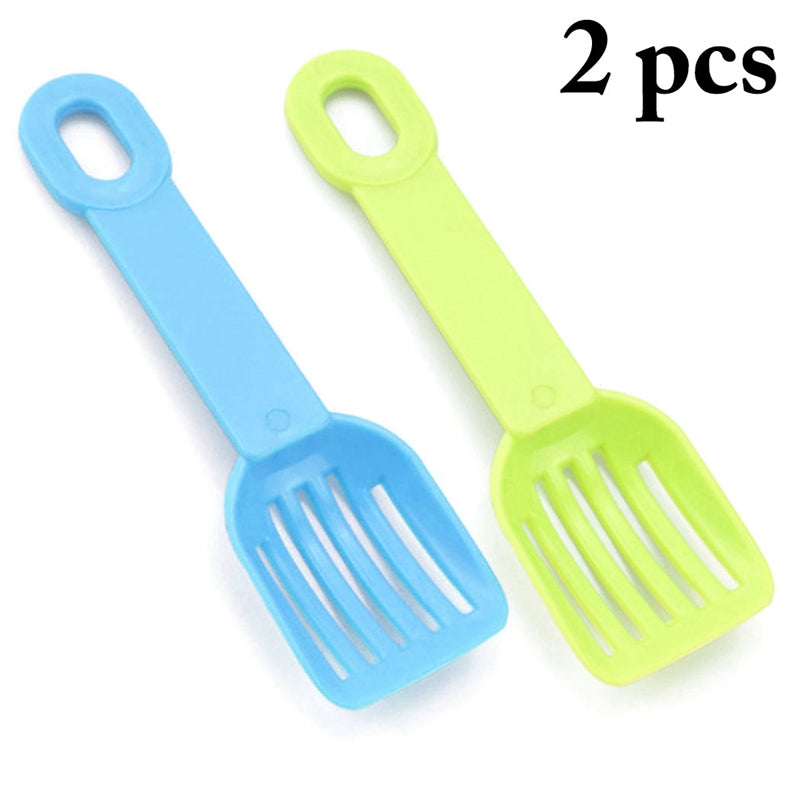 2PCS Hamster Litter Scoop Creative Plastic Hamster Scooper Small Animal Scooper