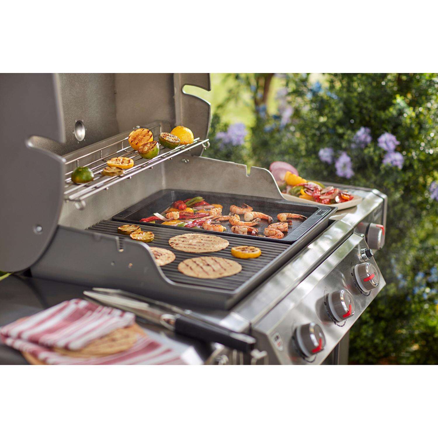 Weber Genesis Cast Iron/Porcelain Grill Top Griddle 18.9 in. L X 13.2 in. W 1 pk