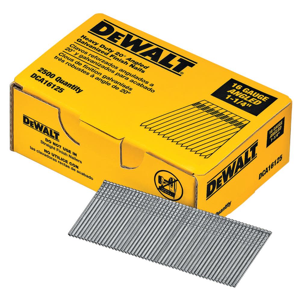 DW 1-1/4 In. 20Degree 16Gauge Finishing Nails 2.5 m DCA16125 from DW