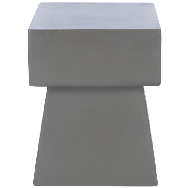 Zen Mushroom Modern Concrete 18 1 Inch H Indoor outdoor Accent Table Safavieh