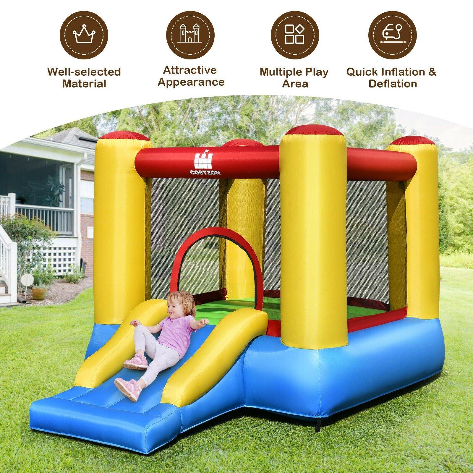 BOUNTECH Inflatable Bounce House, Kids Jump 'n Slide Bouncer with Jumping Area