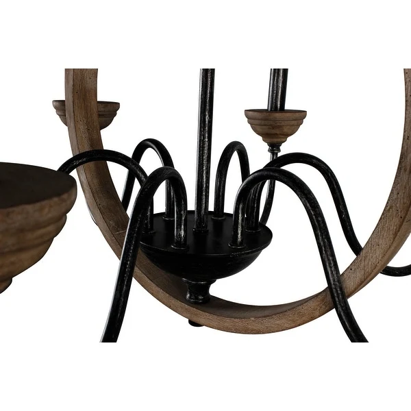 Bella Depot 6-Light Rustic Distressed Wood Chandelier Dimmable Pendant Lighting - N/A Shopping - The Best Deals on Chandeliers
