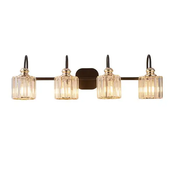 Bathroom Vanity Lights 4-Light Glass Wall Sconces with Glass Lampshades - 32