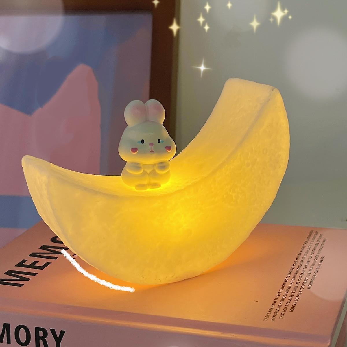 Cute Cartoon Moon Lamp Bedroom Bedside Lamp