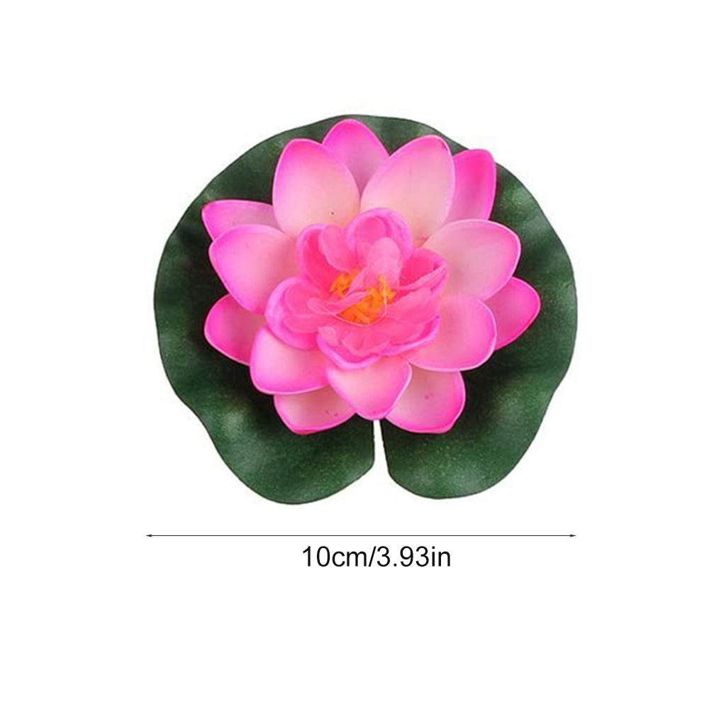 Willstar 4PCS Water Feature Artificial Floating Lotus Flowers， Pond Planter Realistic Water Lily Flower/Lotus Ornaments for Garden Pond Aquarium Fish Tank Decoration