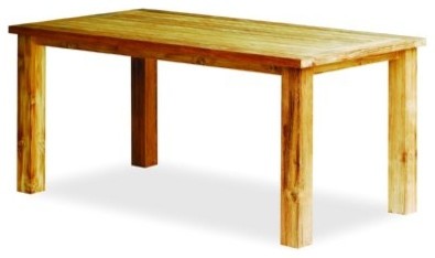 Reclaimed Teak Table  63 quot  Craftsman   Outdoor Dining Tables   by Atlanta Teak Furniture  Houzz