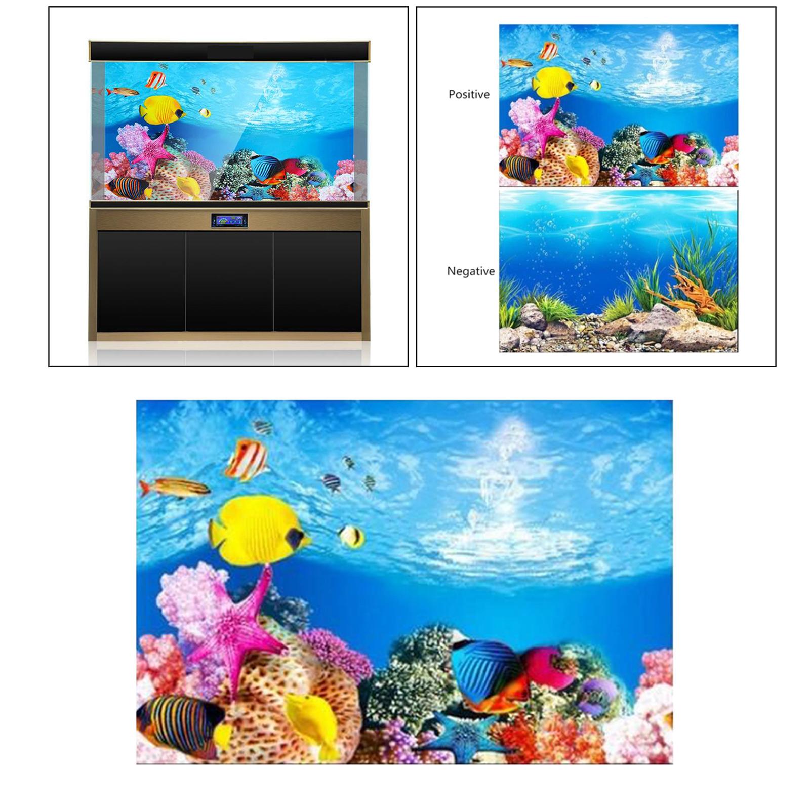 Aquarium Background Poster Fish Tank Decoration Landscape - Multicolor， 30x52cm