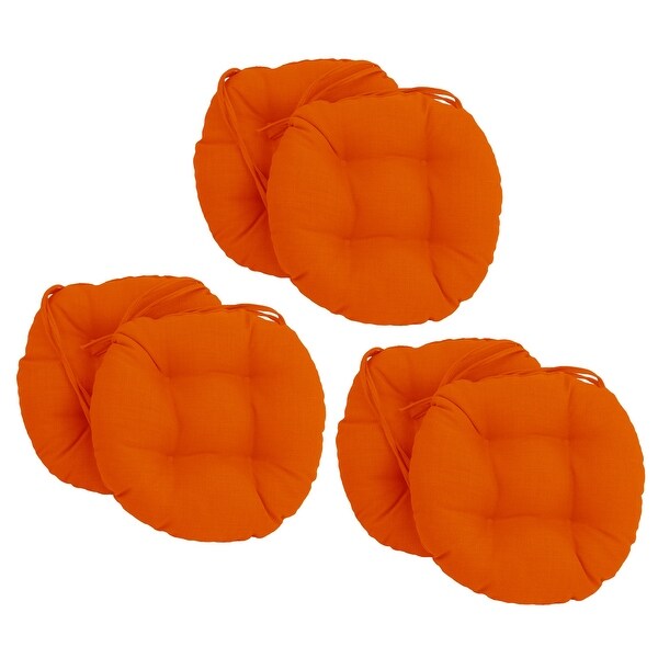 16-inch Round Tufted Indoor/ Outdoor Chair Cushions (Set of 6)