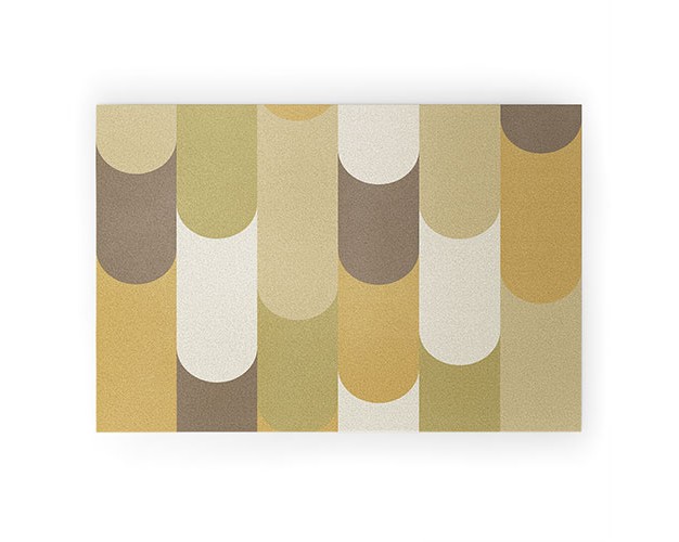 Alisa Galitsyna Retro Geometry Ii Looped Vinyl Welcome Mat Society6