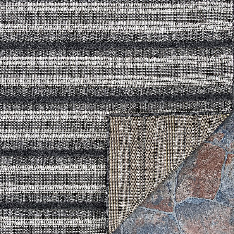 Couristan Veranda Havasu Stripe Gray-Coal Indoor/Outdoor Area Rug