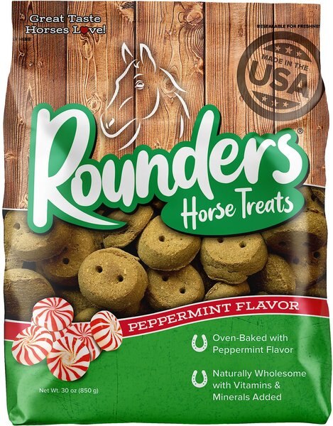 Blue Seal Rounders Peppermint Flavor Horse Treats， 30-oz bag