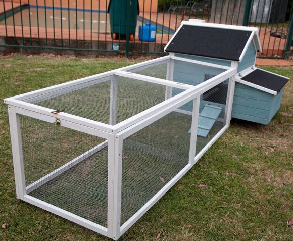 Seny Garden Window Wooden Chicken Coop Rabbit Hutch Cage with Run and Nesting Box W103*D39.4*H32.5