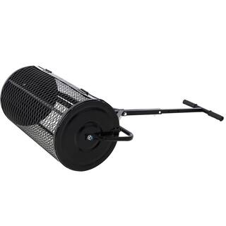 Cesicia 24 in. T Shaped Handle Metal Mesh Peat Moss Spreader Compost Spreader in Black M23od526Mc03