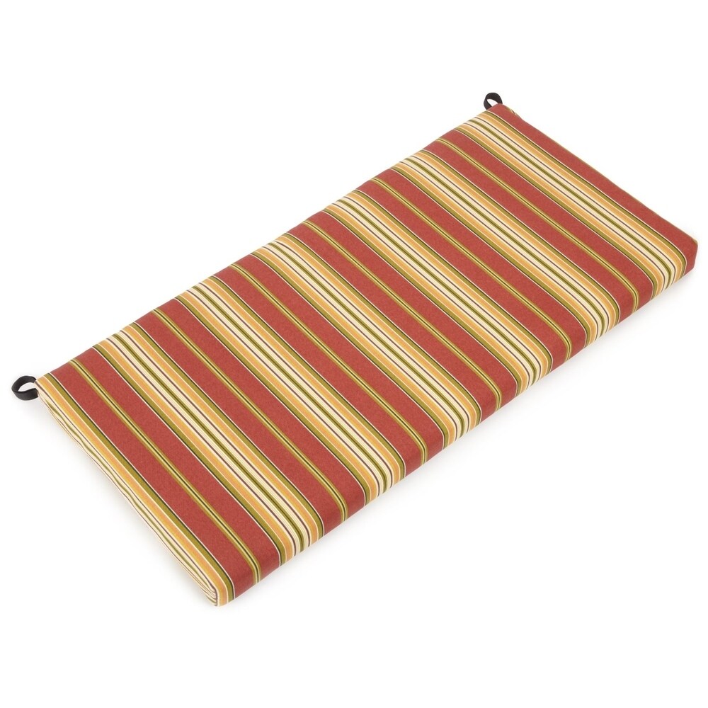 Blazing Needles 51 inch Striped  Weather Bench Cushion