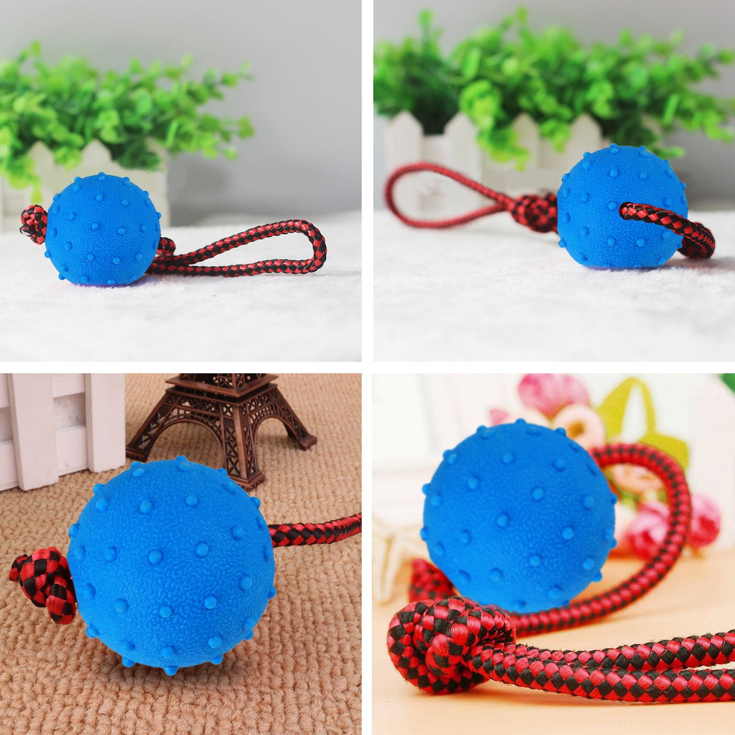 Legendog 3PCS Dog Toys Ball with Rope Interactive Dog Tug Toy Indestructible Dog Fetch Toy for aggressive chewers