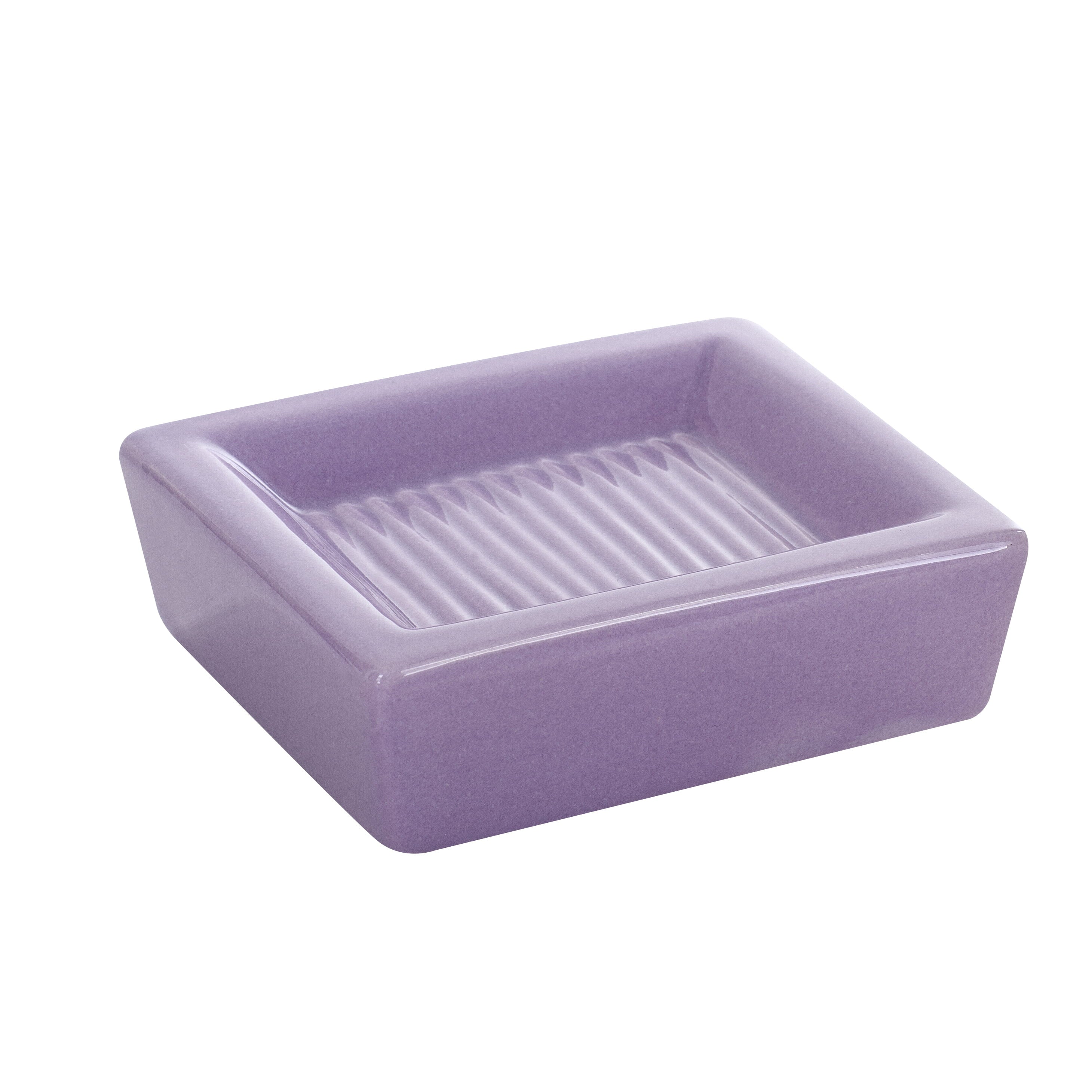 Mainstays 17-Piece Flower Polyester， Ceramic， Metal Bath Accessories Set， Purple