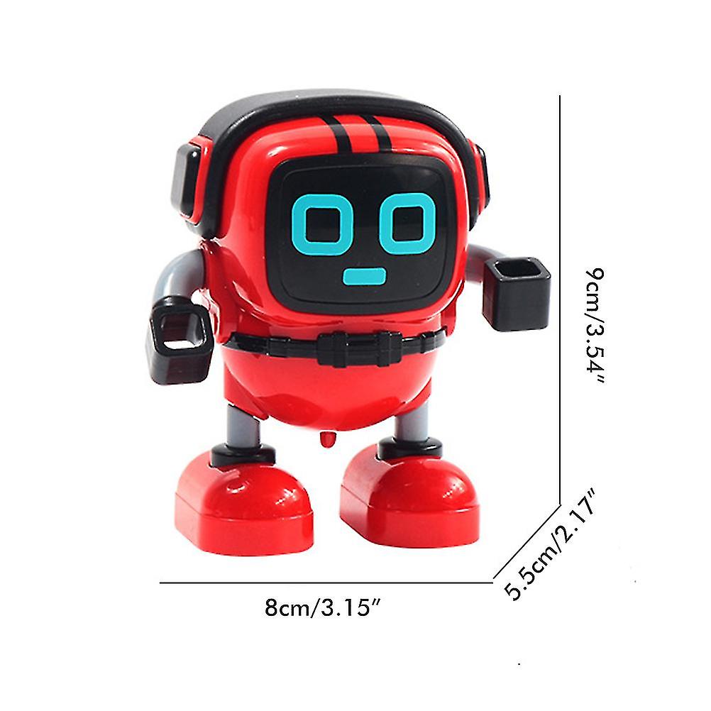 Diy Robot Toy Mini Robot Pull Back Inertia Spinning Top Puzzle Robot Early Education Toy For Age Over 6 Years Old Children