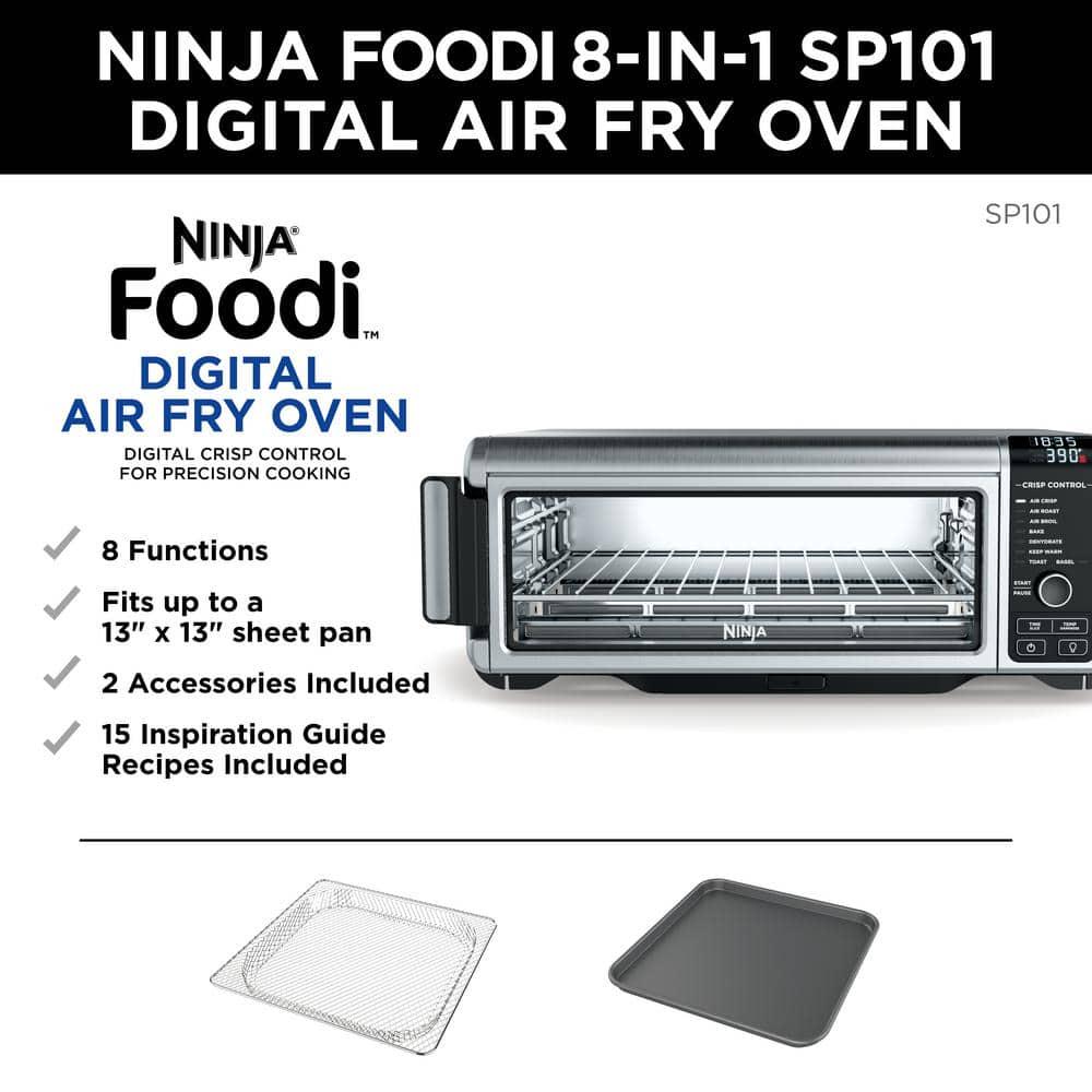 NINJA Stainless Steel Foodi Digital Air Fry Oven Convection Oven Toaster Air Fryer FlipAway for Storage