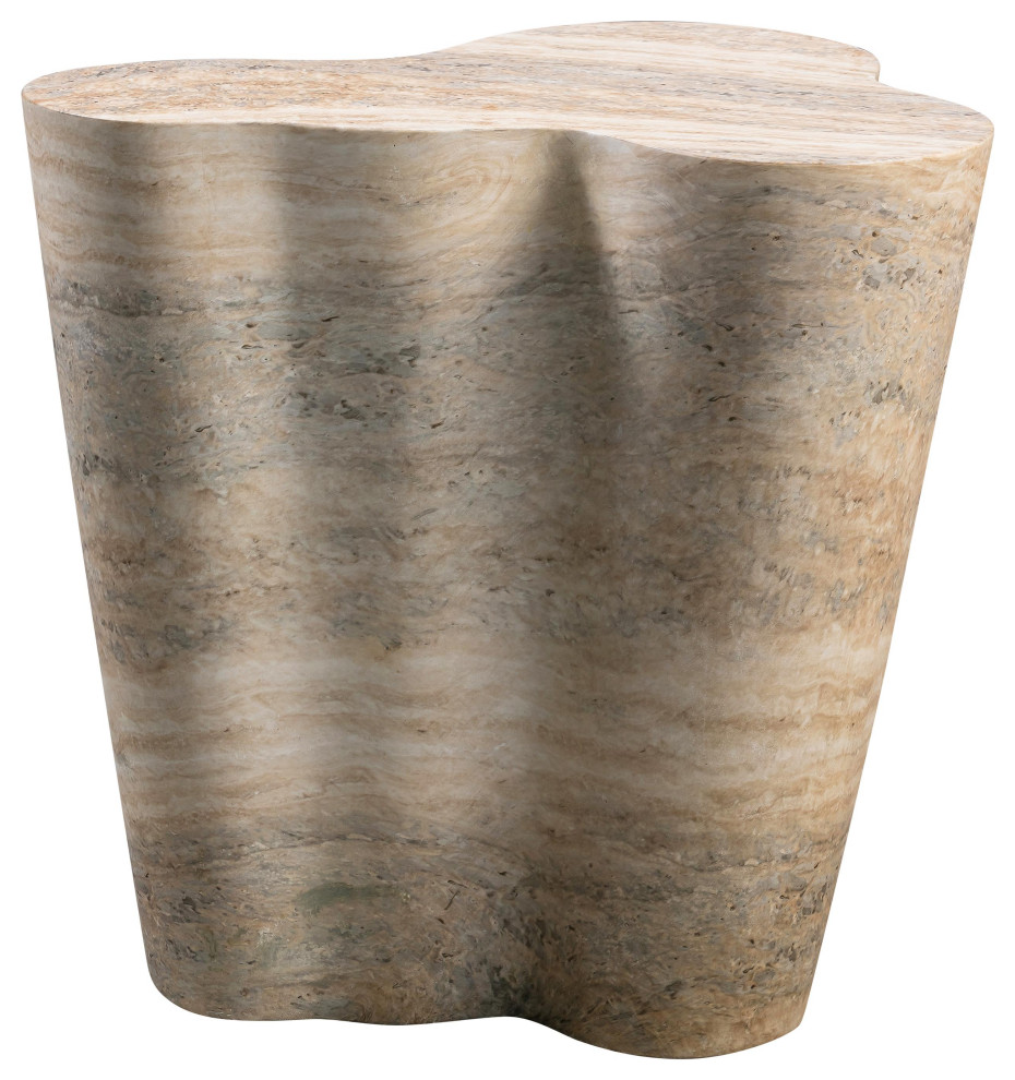 Slab Faux Travertine Table   Transitional   Side Tables And End Tables   by TOV Furniture  Houzz