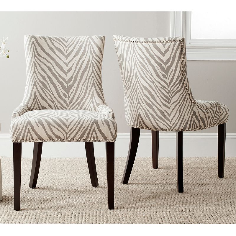 Safavieh Lester Zebra 2-pc. Dining Chair Set