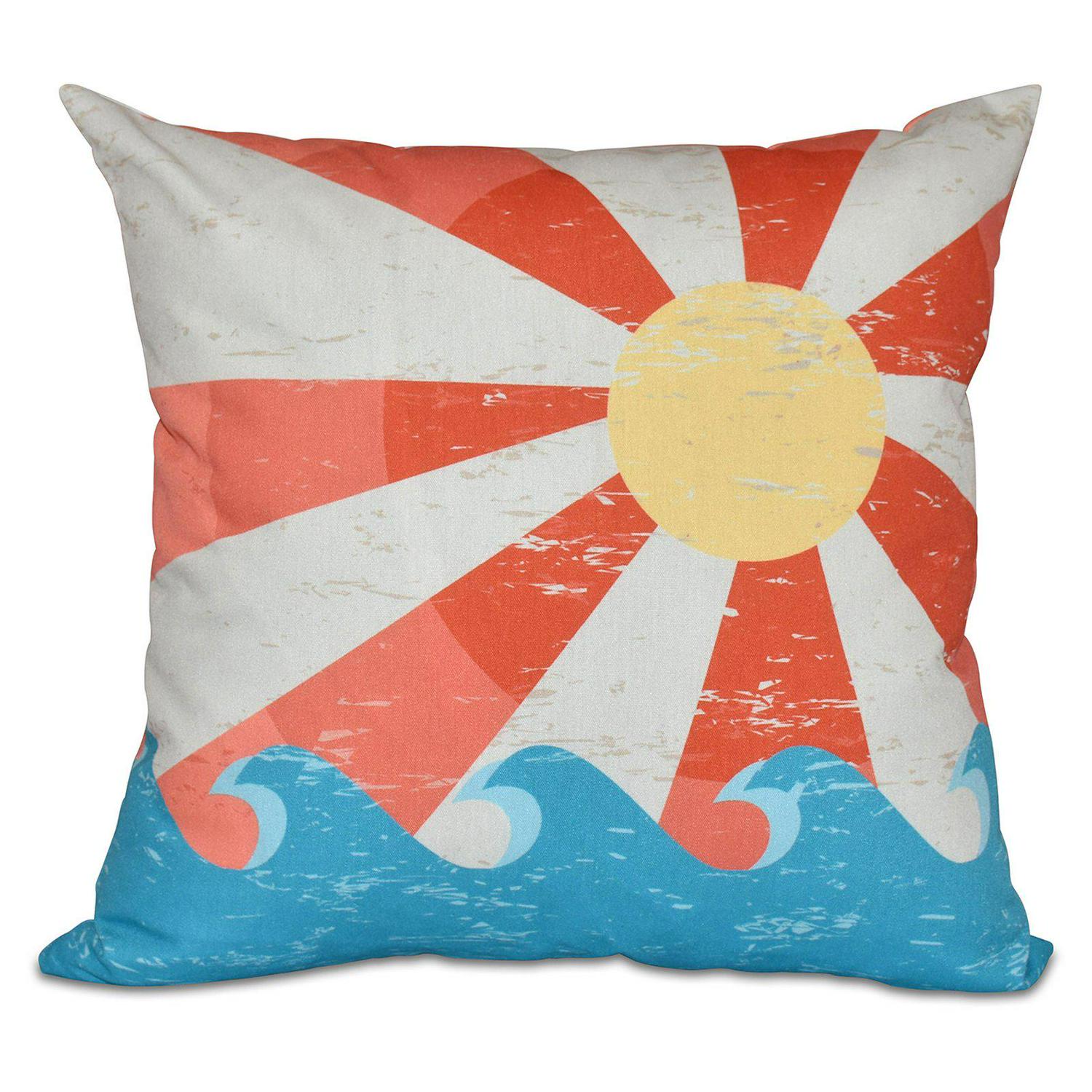 E by Design Hang Ten Sunbeams Decorative Pillow