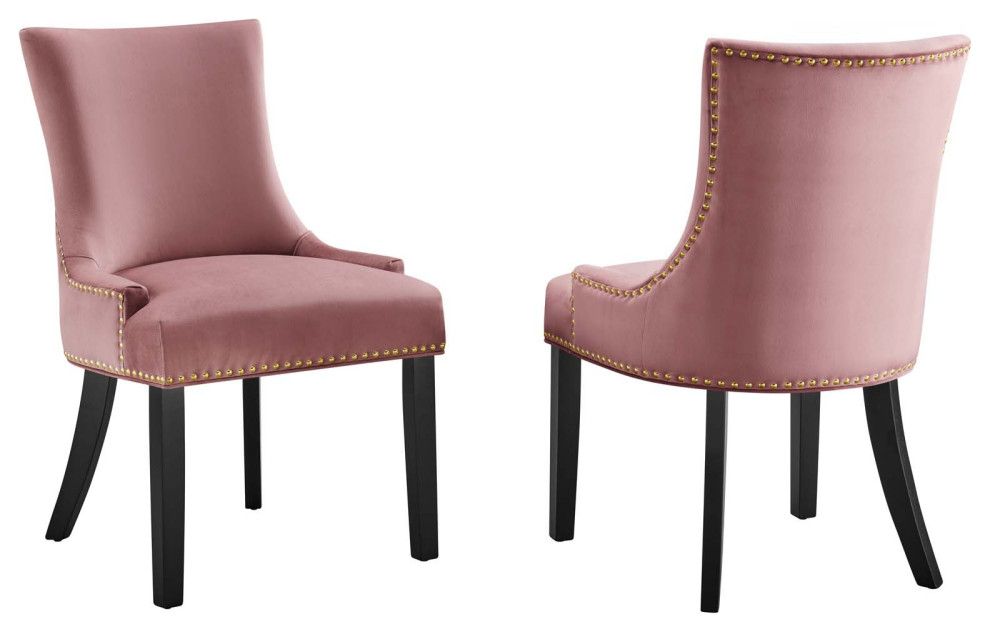 Modway Marquis Performance Velvet dining chairs Set of 2   Dining Chairs   by Dot  ampBo  Houzz