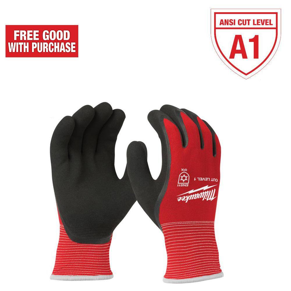 MW XX-Large Red Latex Level 1 Cut Resistant Insulated Winter Dipped Work Gloves 48-22-8914