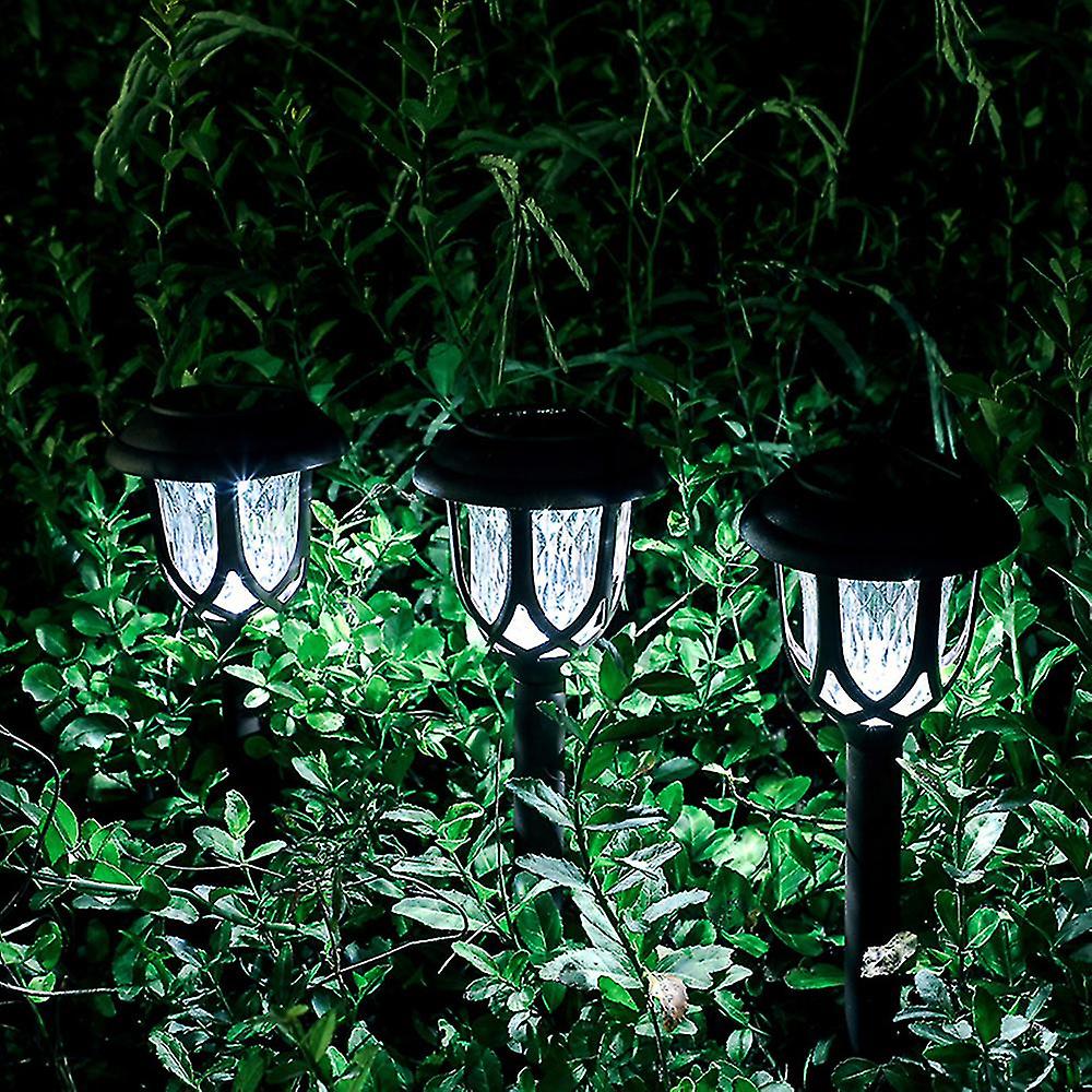 10pcs Stainless Steel Solar Path Lights Outdoor Waterproof Garden Pathway Lights