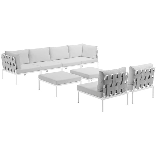 Harmony 8piece Outdoor Patio Aluminum Sectional Sofa Set