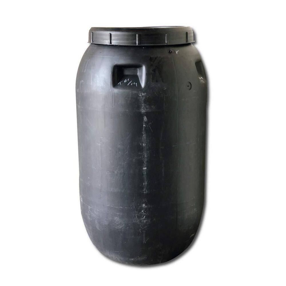 mirainbarrel 240L63 Gal. Black Used Food Grade Barrel Clean Washed Out Perfect Rain Barrel PB-1