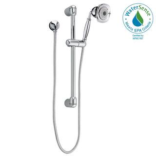 American Standard FloWise Square Transitional 3-Spray Wall Bar Shower Kit in Polished Chrome 1662843.002