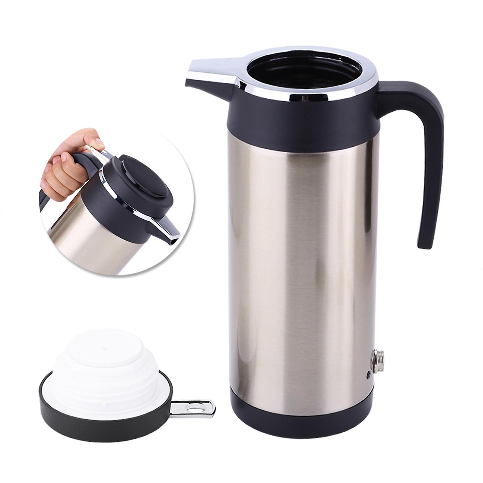 850ml 24v Travel Car Kettle Cigarette Lighter Socket Water Heater Bottle For Tea Coffee