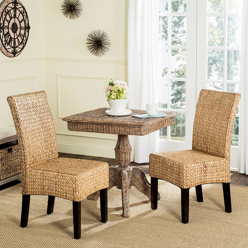 Safavieh Luz Wicker Dining Chair 2-piece Set