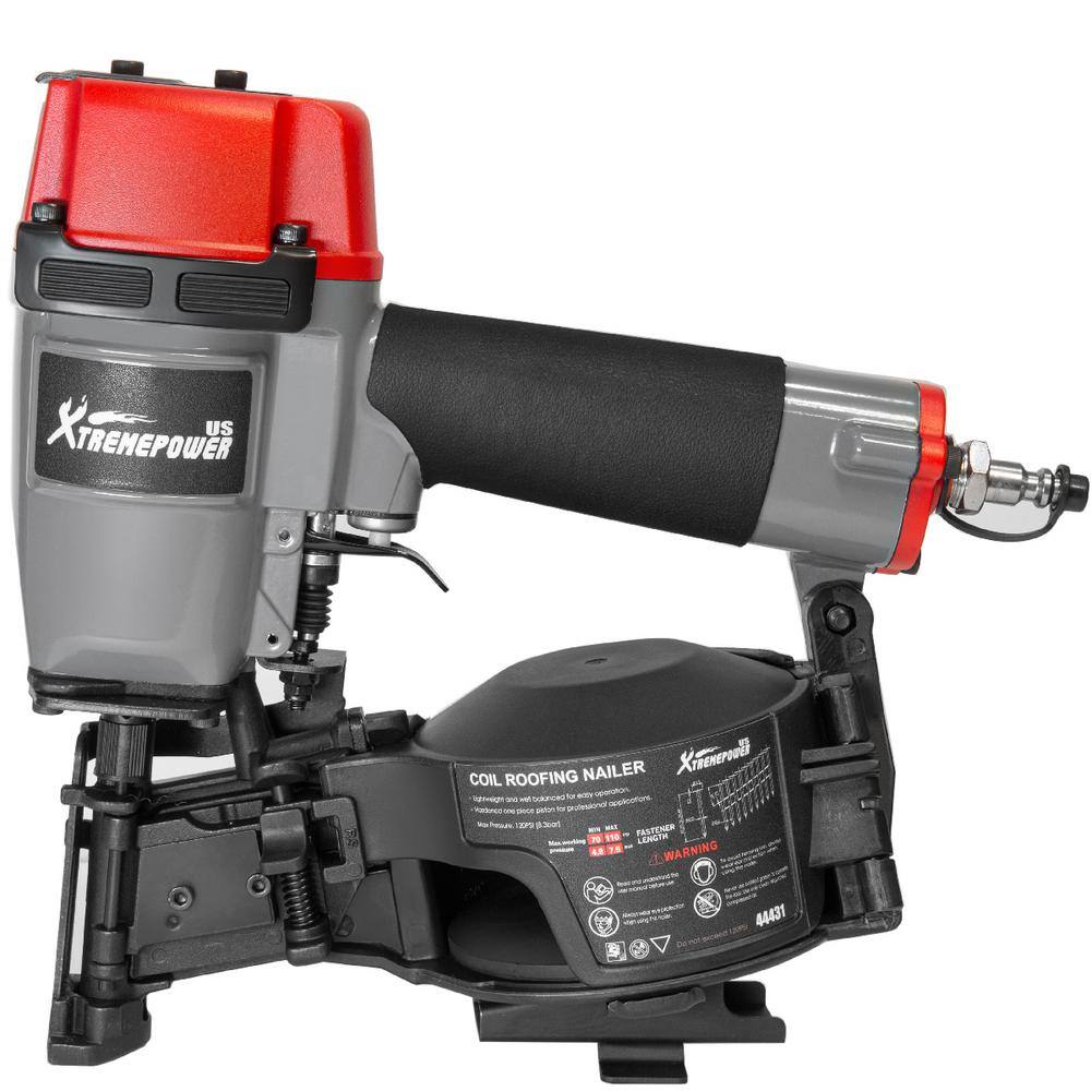 XtremepowerUS Professional Coil Roofing Nailer 1-34 in. Cordless Nail Gun Pneumatic Air Tools 44431