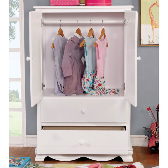 Furniture of America Tori Contemporary Armoire wit...