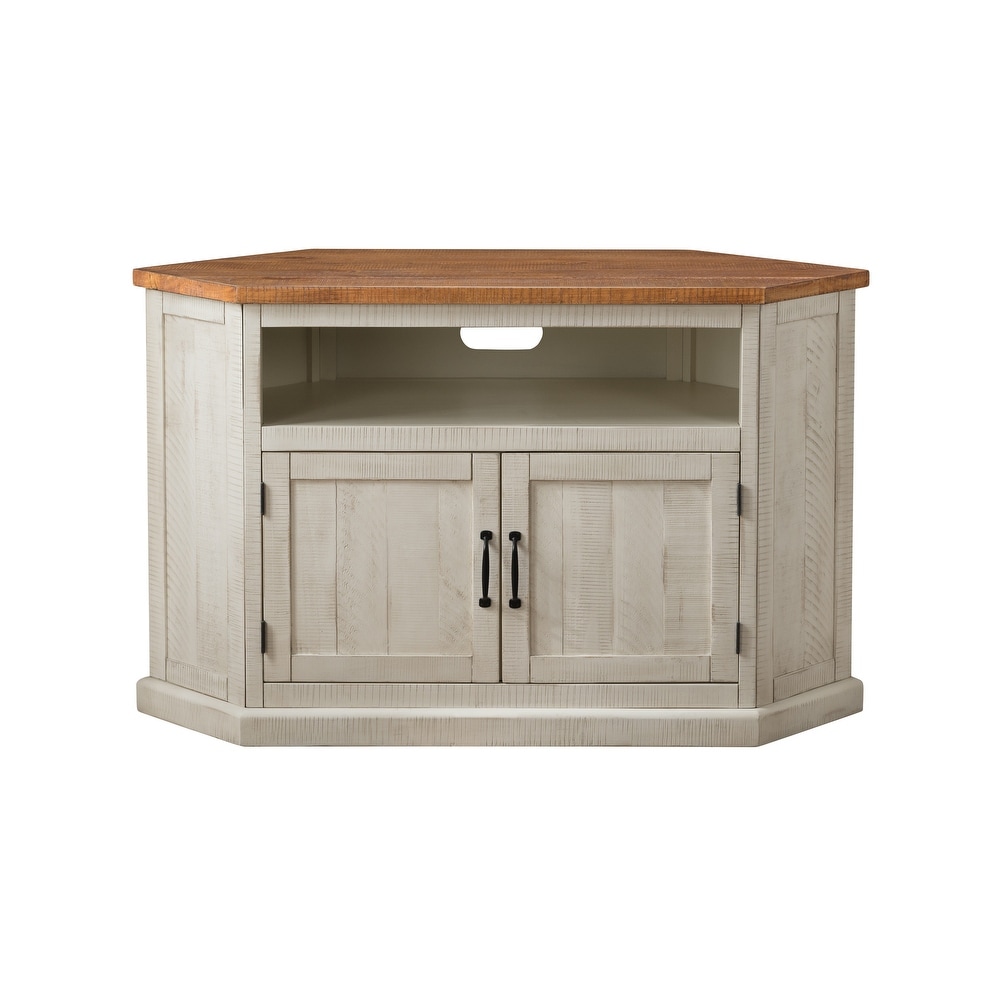 The Gray Barn Danebury Rustic 50 inch Solid Wood Corner TV Stand