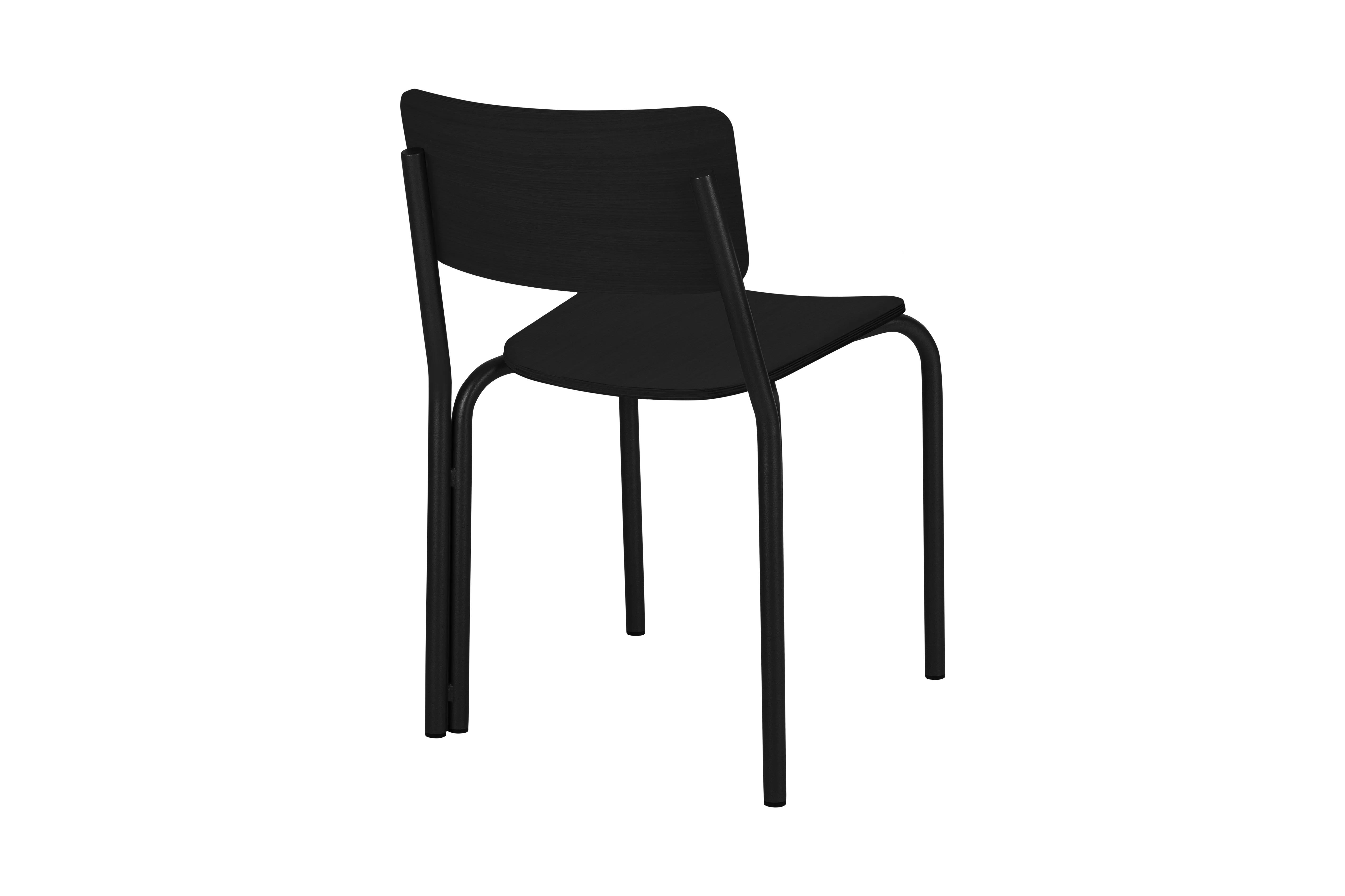 Black Contoured Chair – Simple, Elegant Design with Smooth Lines