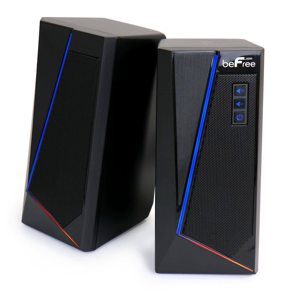 BEFREE SOUND 2.0 Computer Gaming Speakers with LED RGB Lights 985117832M