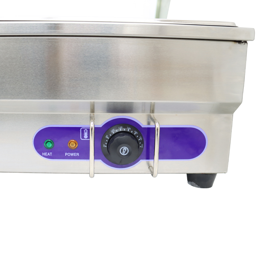 TECHTONGDA Buffet Food Warmer Stainless Steel Bain Marie Buffet Countertop 8 Pan Electric Steam Heater 6