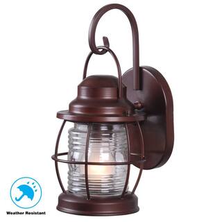 Home Decorators Collection Harbor 1-Light Copper Outdoor Wall Lantern Sconce HDP11987