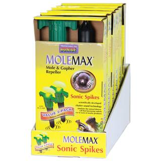 MOLEMAX Sonic Mole Spike Electronic Repellent 2-Pack 90069