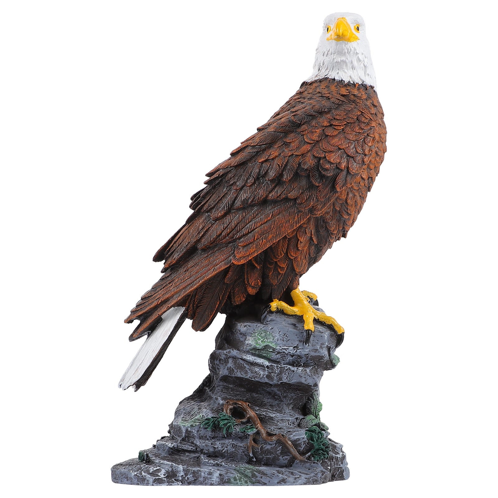 Nuolux Eagle Eagle Ornament Sculptures Simulation Adornment Bald Resin Garden Statue Lifelike Imitation Decoration American