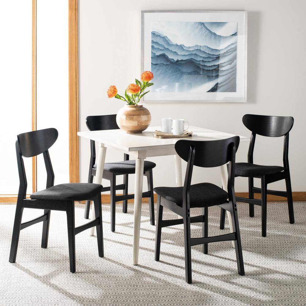 SAFAVIEH Lucca Black Dining Chair DCH1001J-SET2