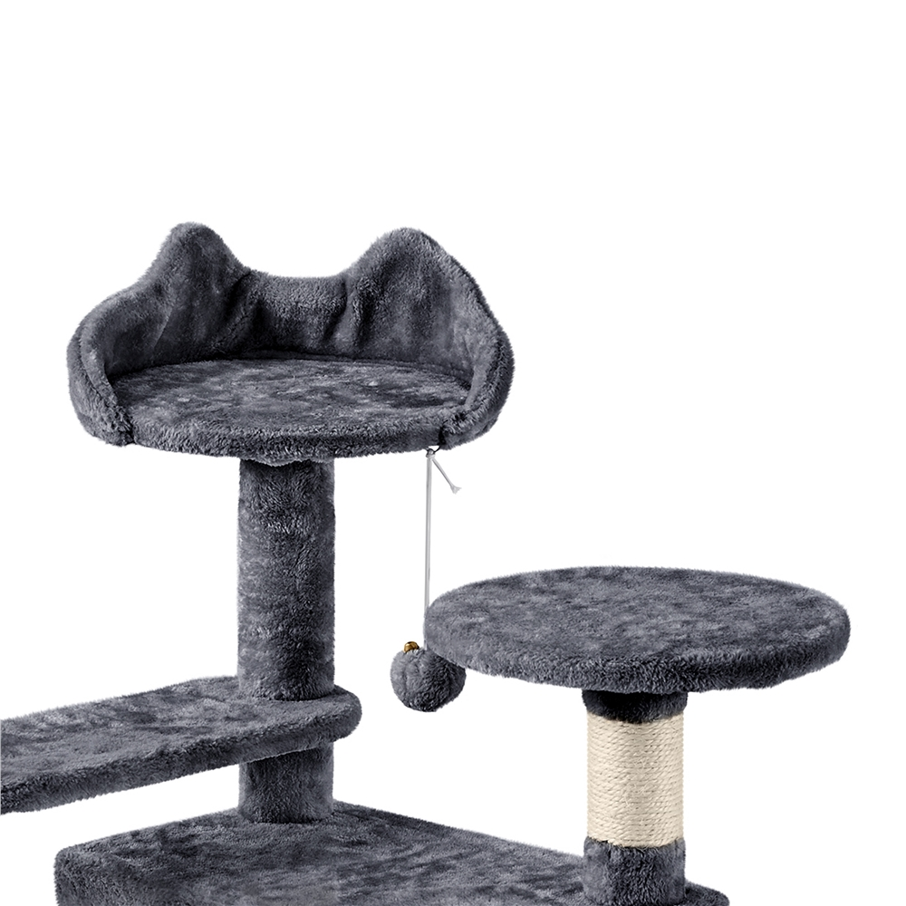 Yaheetech 57'' H Cat Tree Condo Tower w/ Condos， Dark Gray