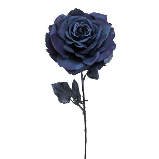 Deepest Indigo Artificial Madonna Rose Floral Pick