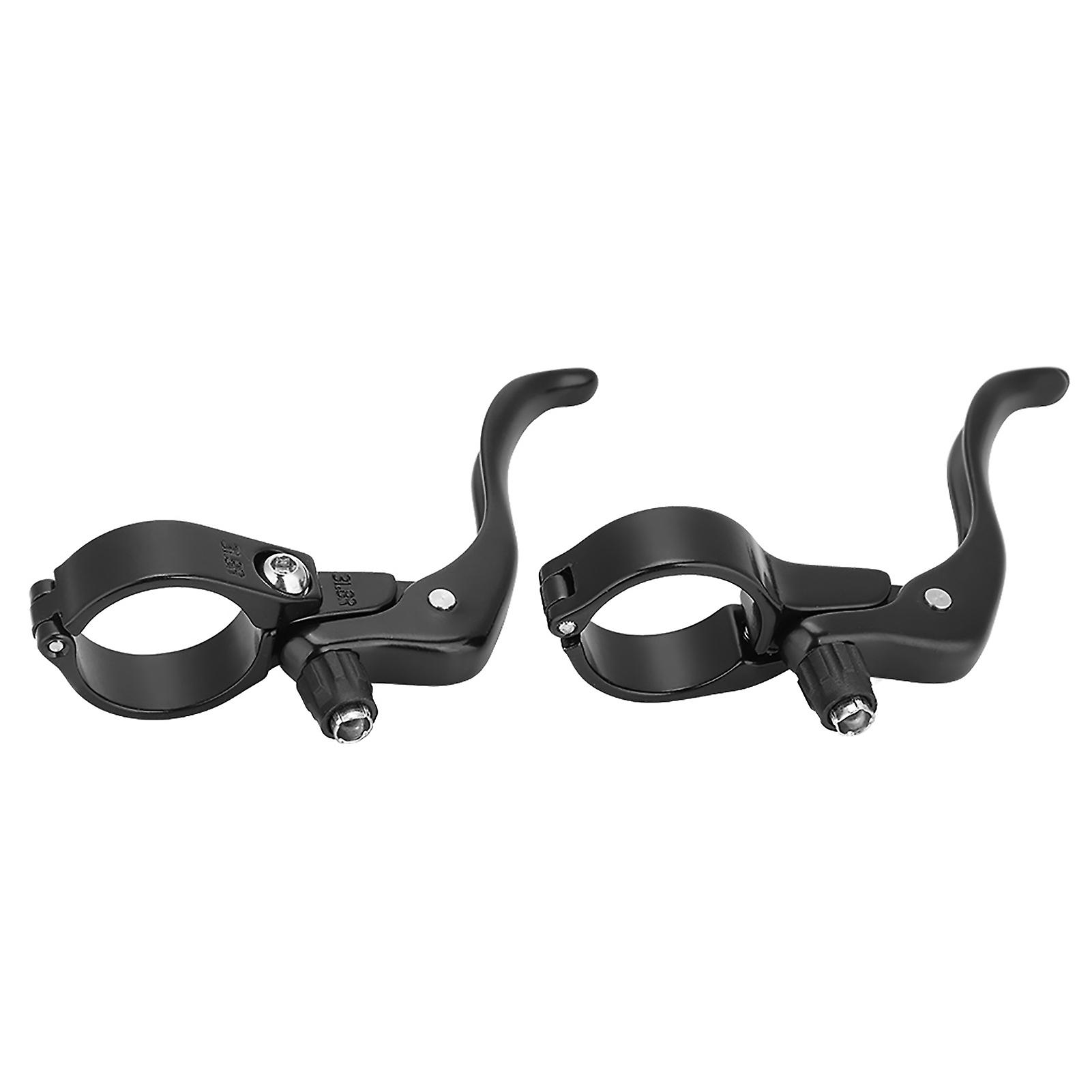 1 Pair Lightweight Aluminum Alloy Road Bike Bicycle Brake Lever Set 31.8mm Accessory(black)