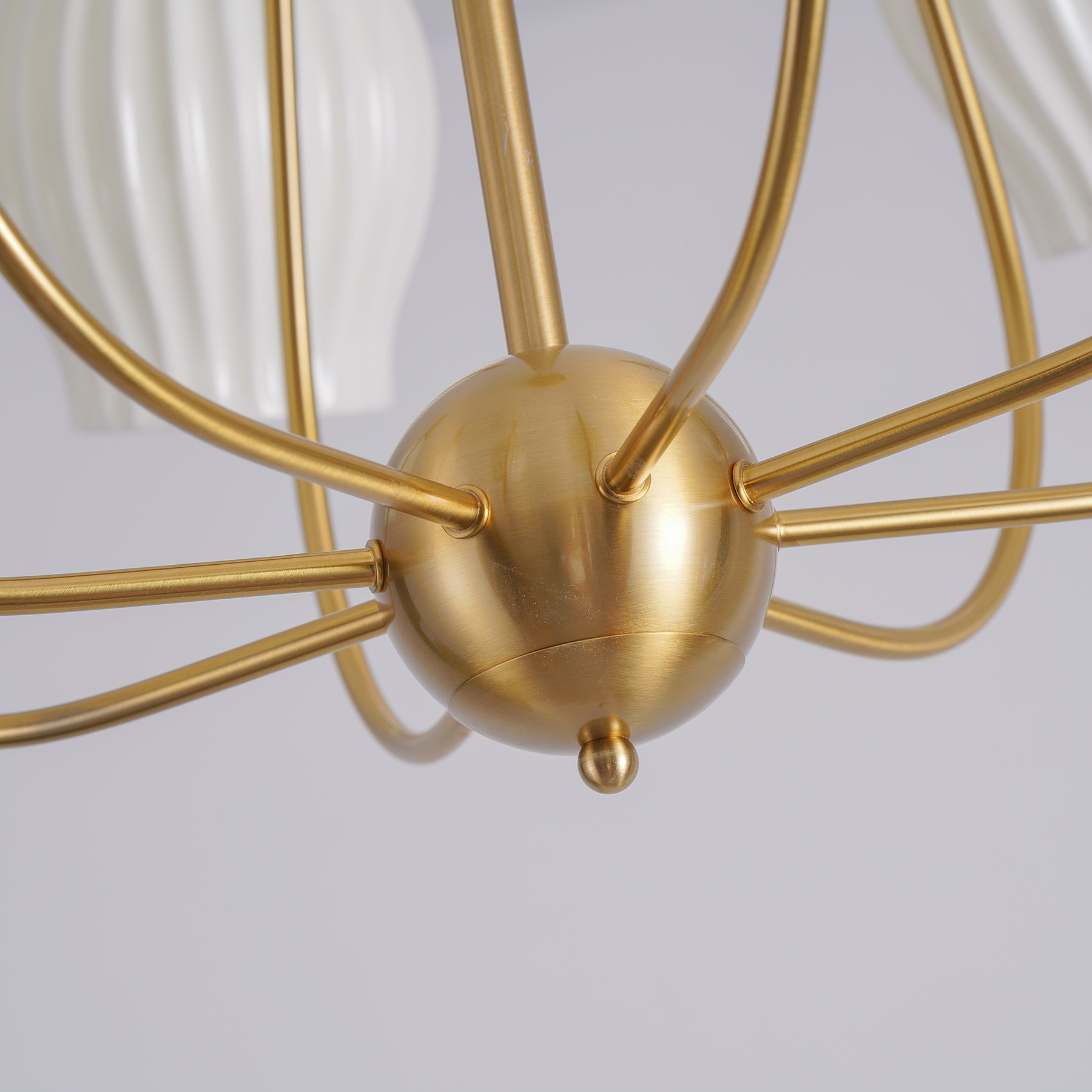 Ceramic Ribbed Chandelier