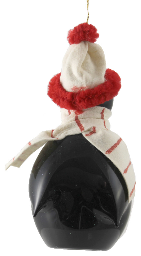 De Carlini Penguin With White Scarf Glass Ornament Italian Arctic Bird A5465m   Christmas Ornaments   by Story Book Kids Inc  Houzz