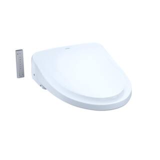 TOTO S550e Washlet Electric Heated Bidet Toilet Seat for Elongated Toilet with Classic Lid and in Cotton White SW3054#01