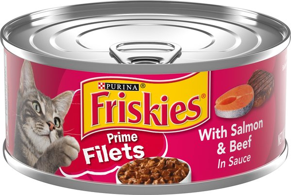 Friskies Prime Filets with Salmon and Beef in Sauce Canned Cat Food